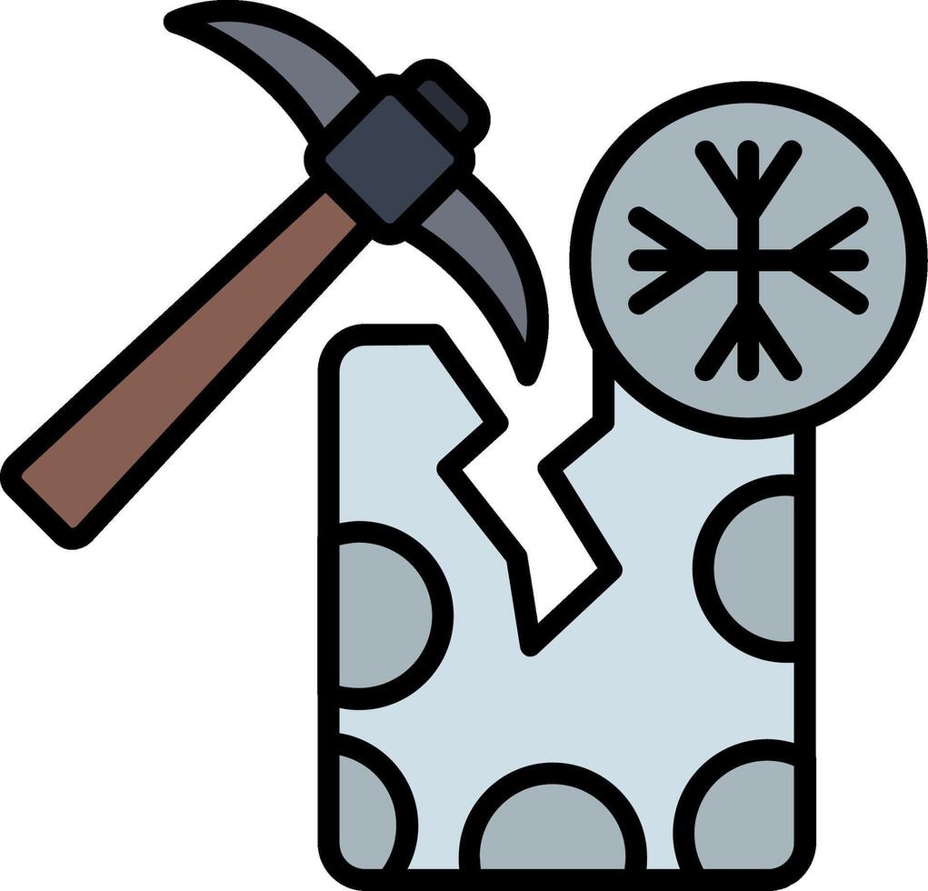 Ice Breaker Line Filled Icon vector