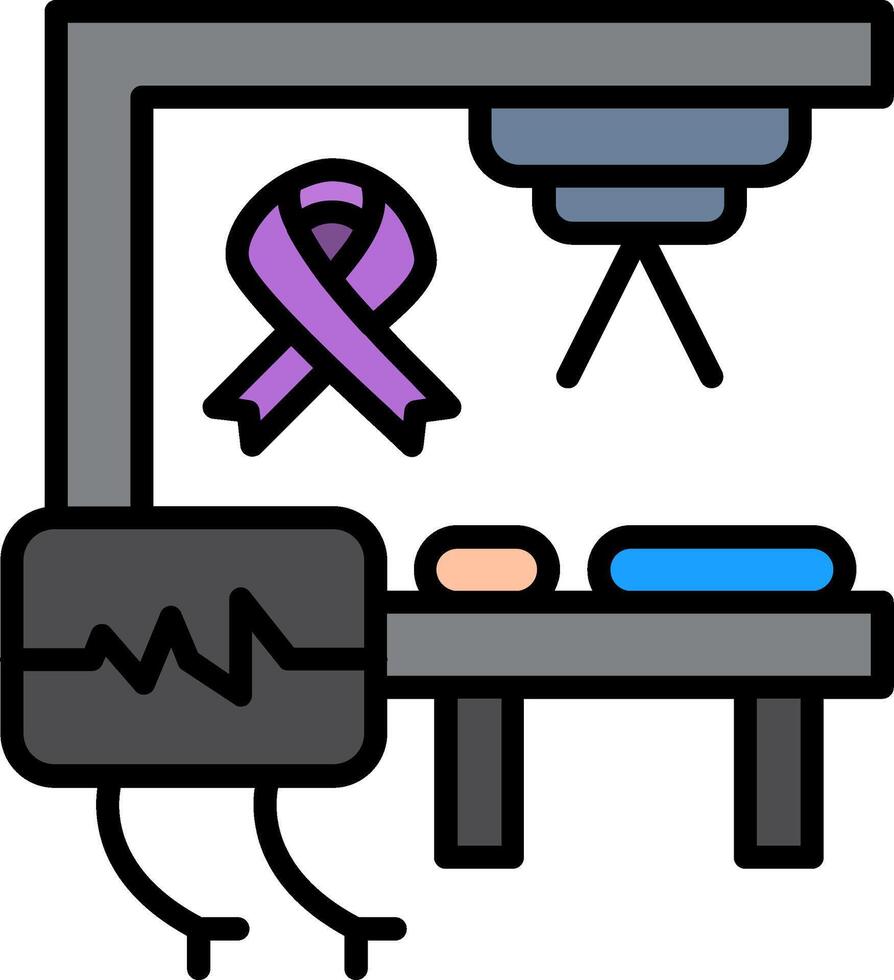 Oncology Line Filled Icon vector