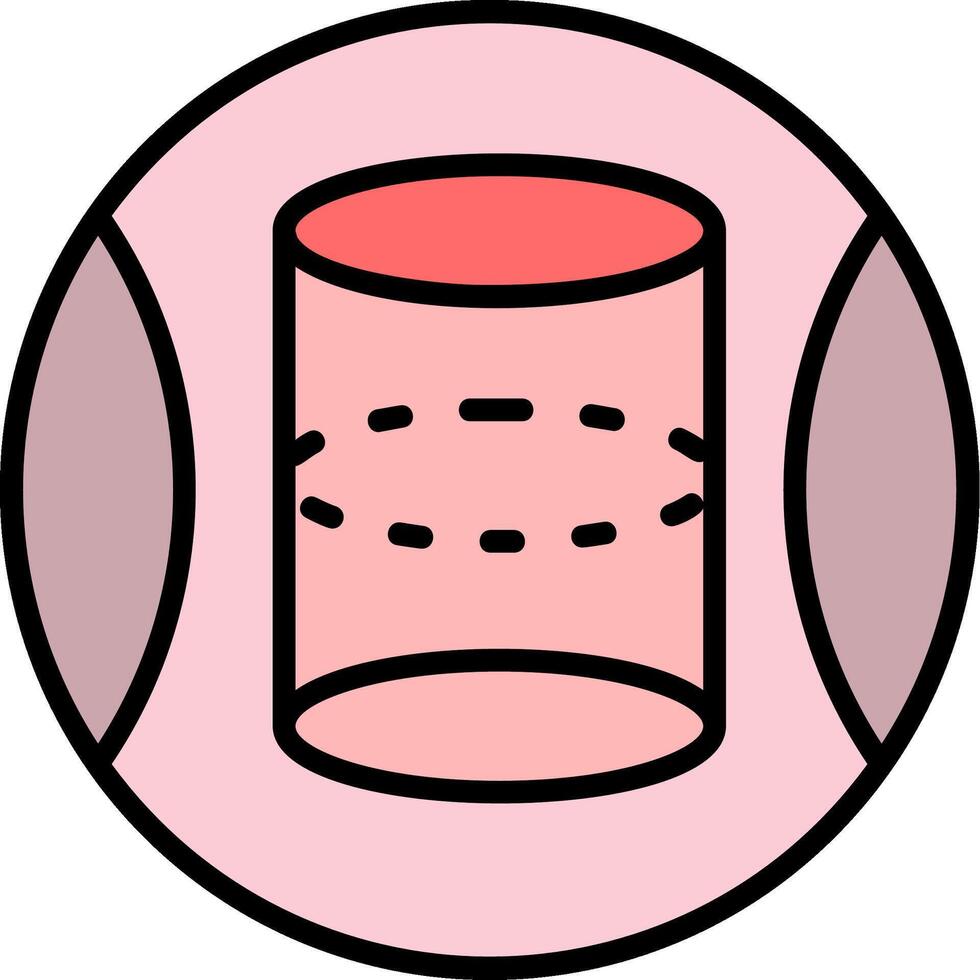 Cylinder Line Filled Icon vector
