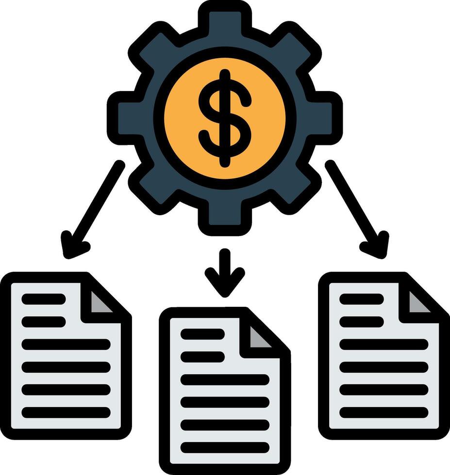 Derivative Line Filled Icon vector