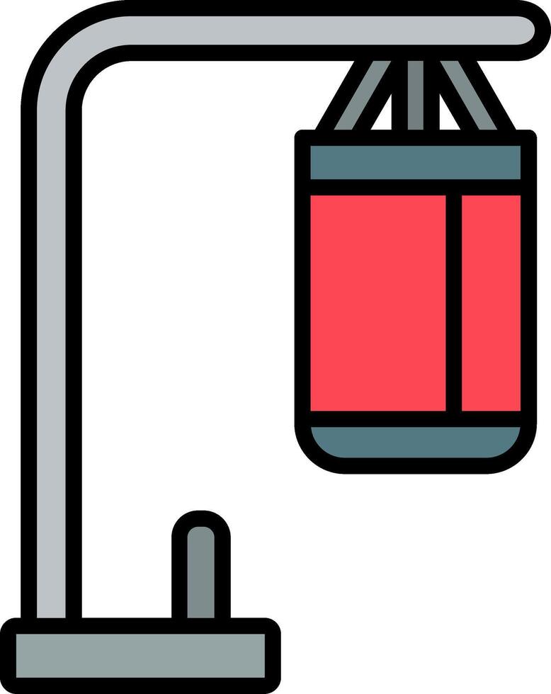 Punch Ball Line Filled Icon vector