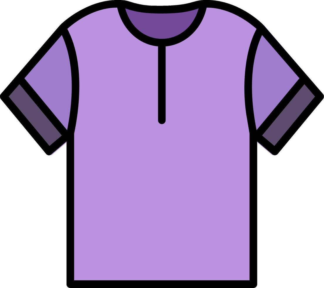 Tshirt Line Filled Icon vector