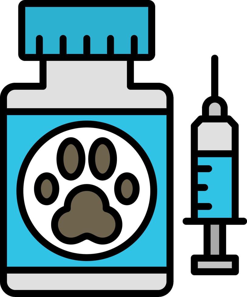 Veterinary Line Filled Icon vector