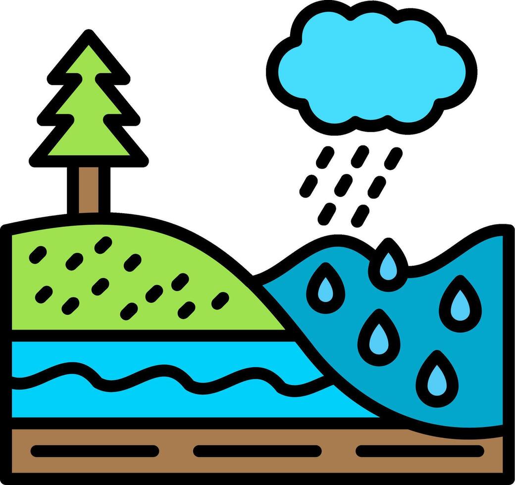 Infiltration Line Filled Icon vector
