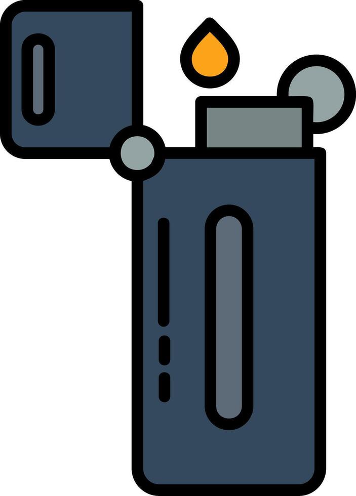 Lighter Line Filled Icon vector