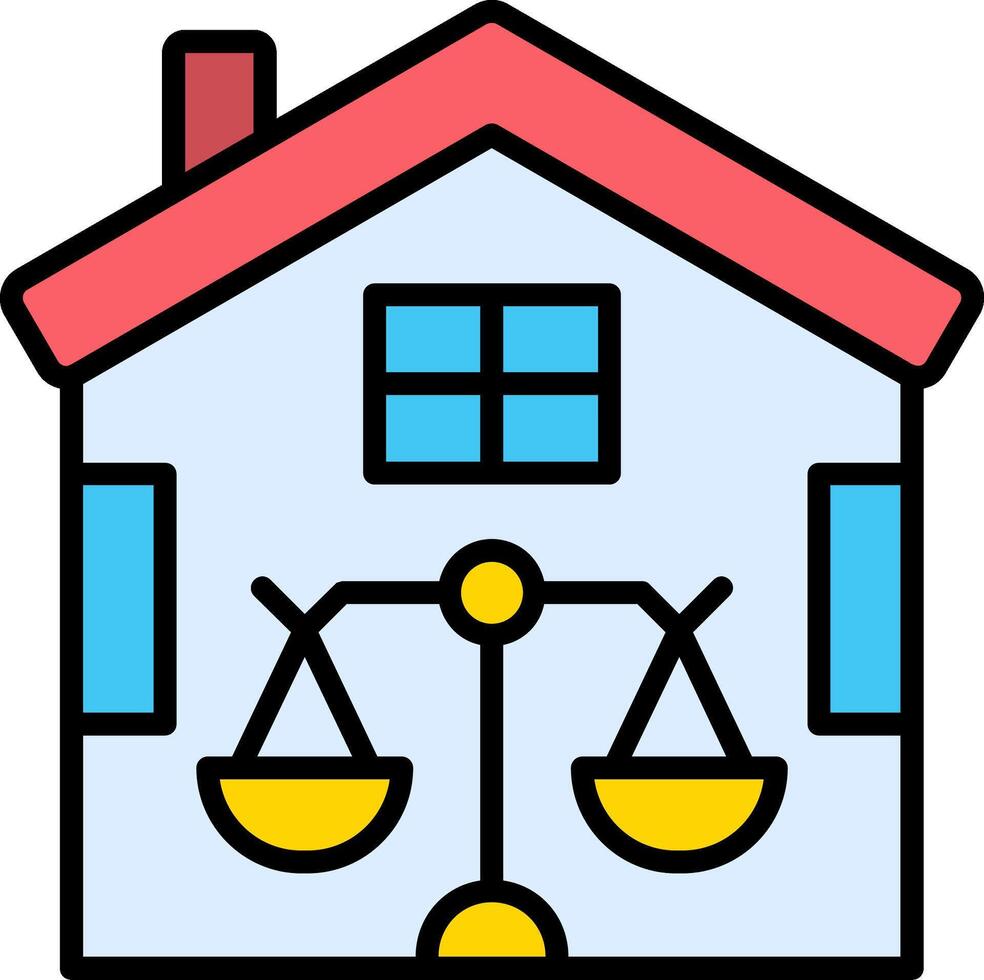 Property Line Filled Icon vector