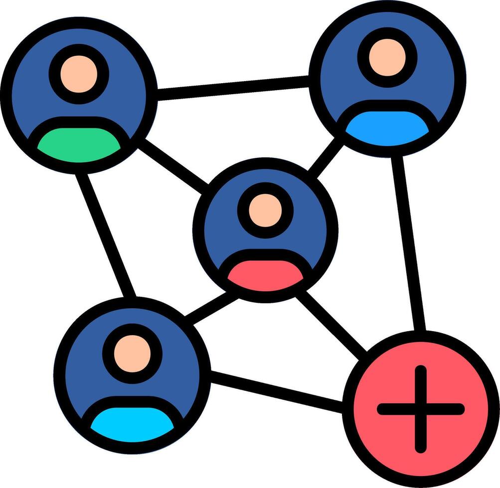 Sharing Line Filled Icon vector