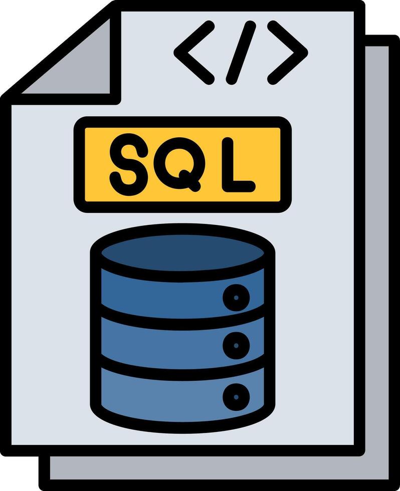 Sql Line Filled Icon 53797706 Vector Art at Vecteezy