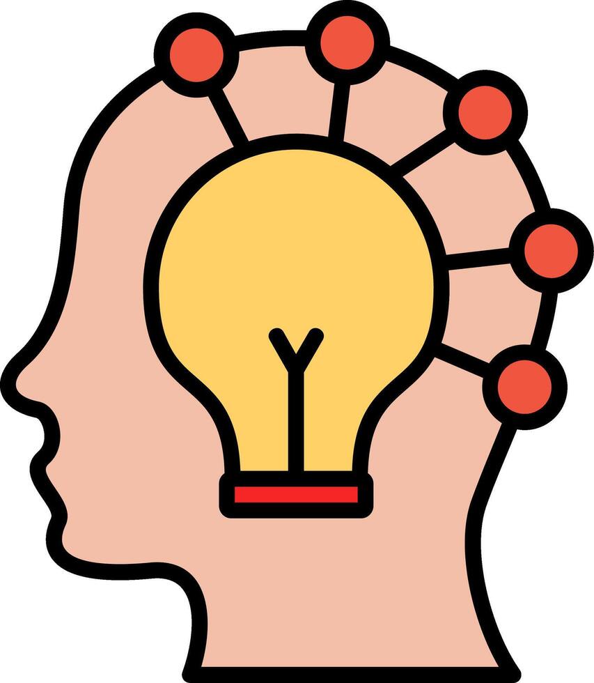 Thought Leadership Line Filled Icon vector