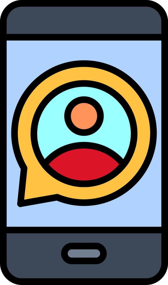 Communication Line Filled Icon vector