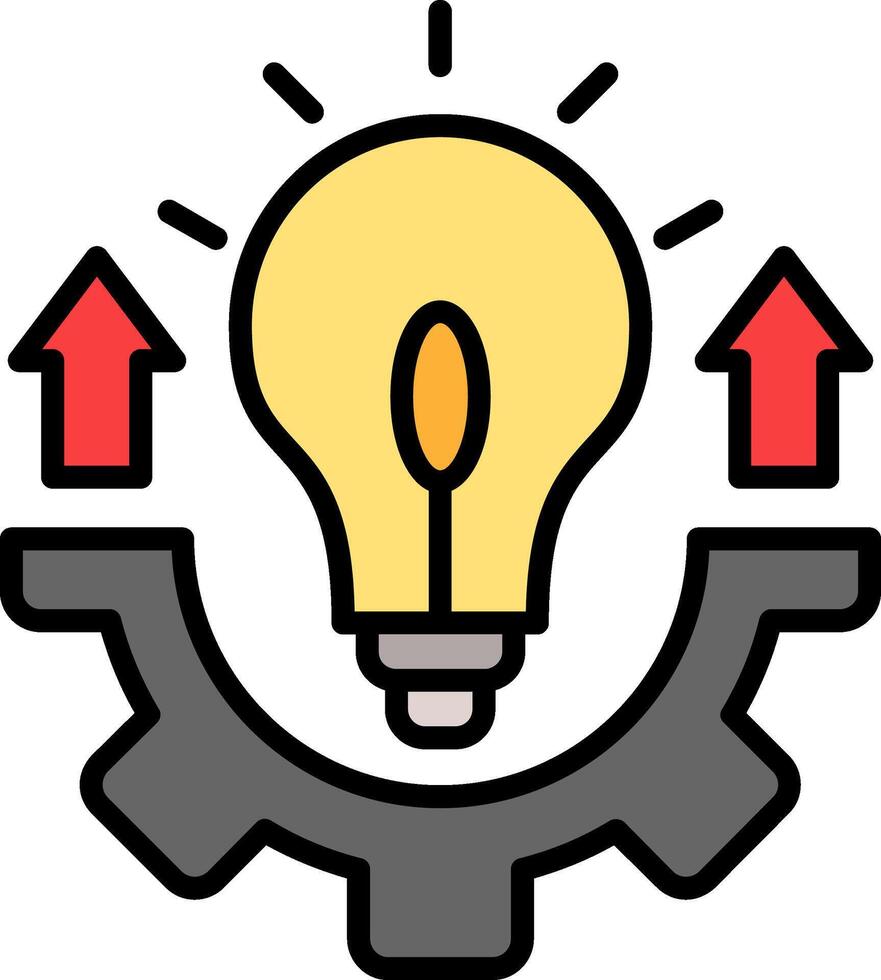 Development Line Filled Icon vector