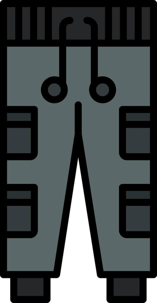 Pants Line Filled Icon vector