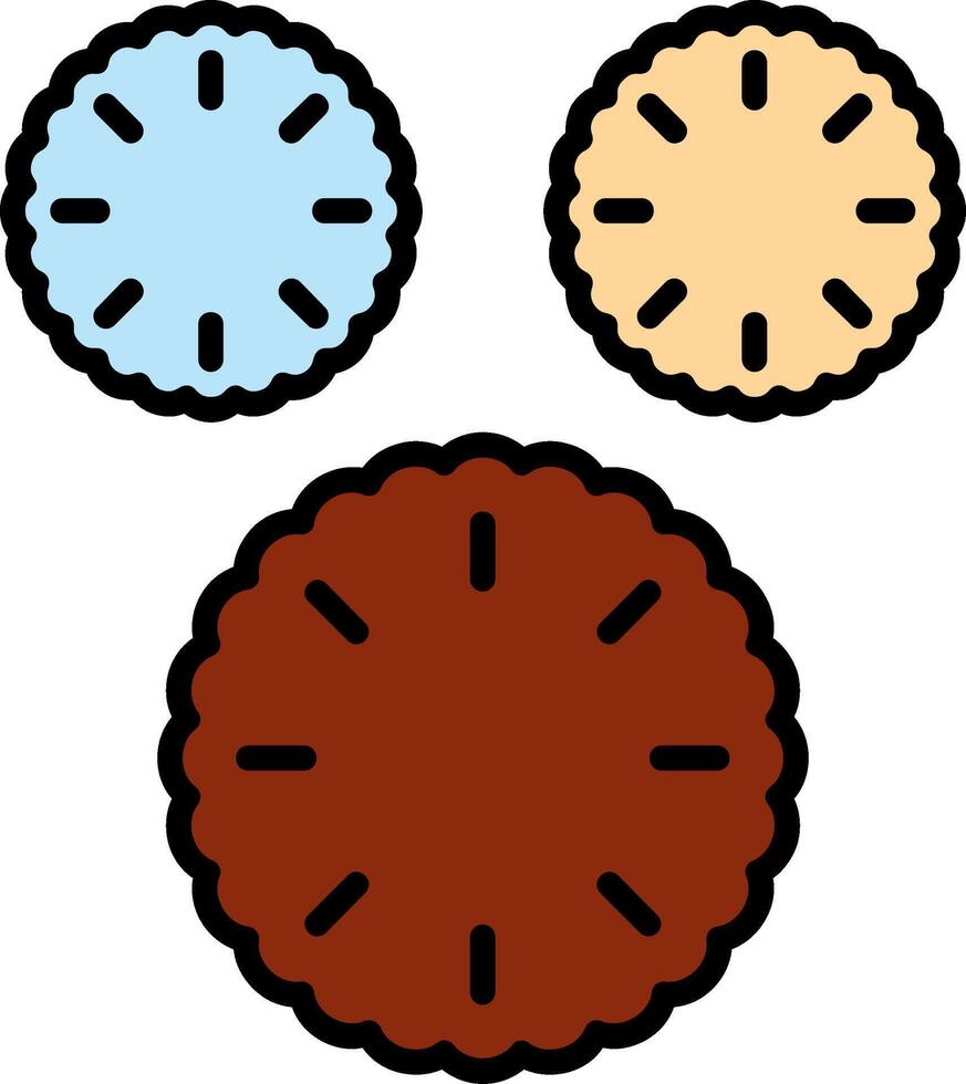 Pompom Line Filled Icon vector