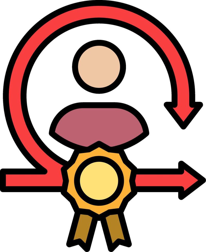Expert Line Filled Icon vector
