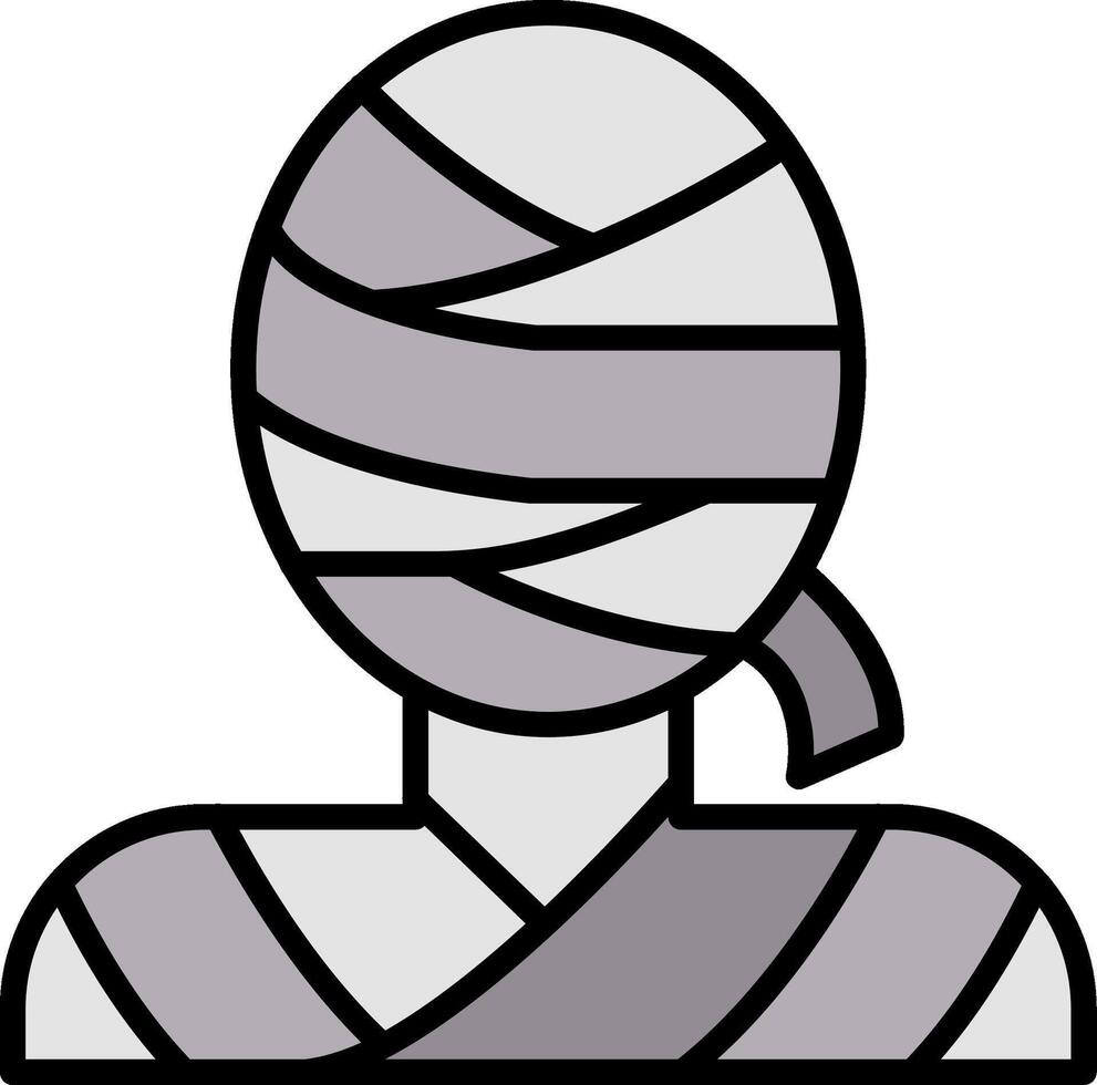 Mummy Line Filled Icon vector