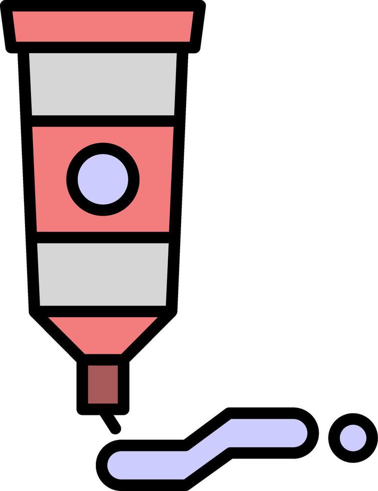 Paint Tube Line Filled Icon vector