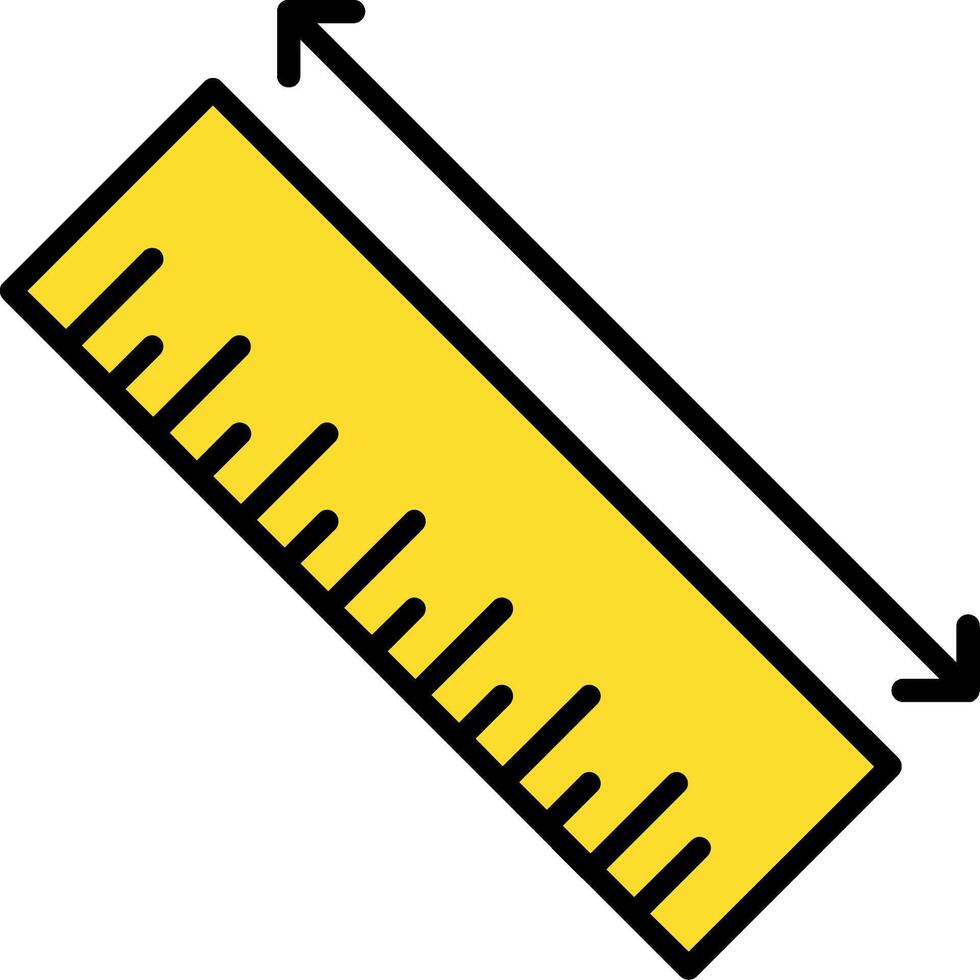 Ruler Line Filled Icon vector