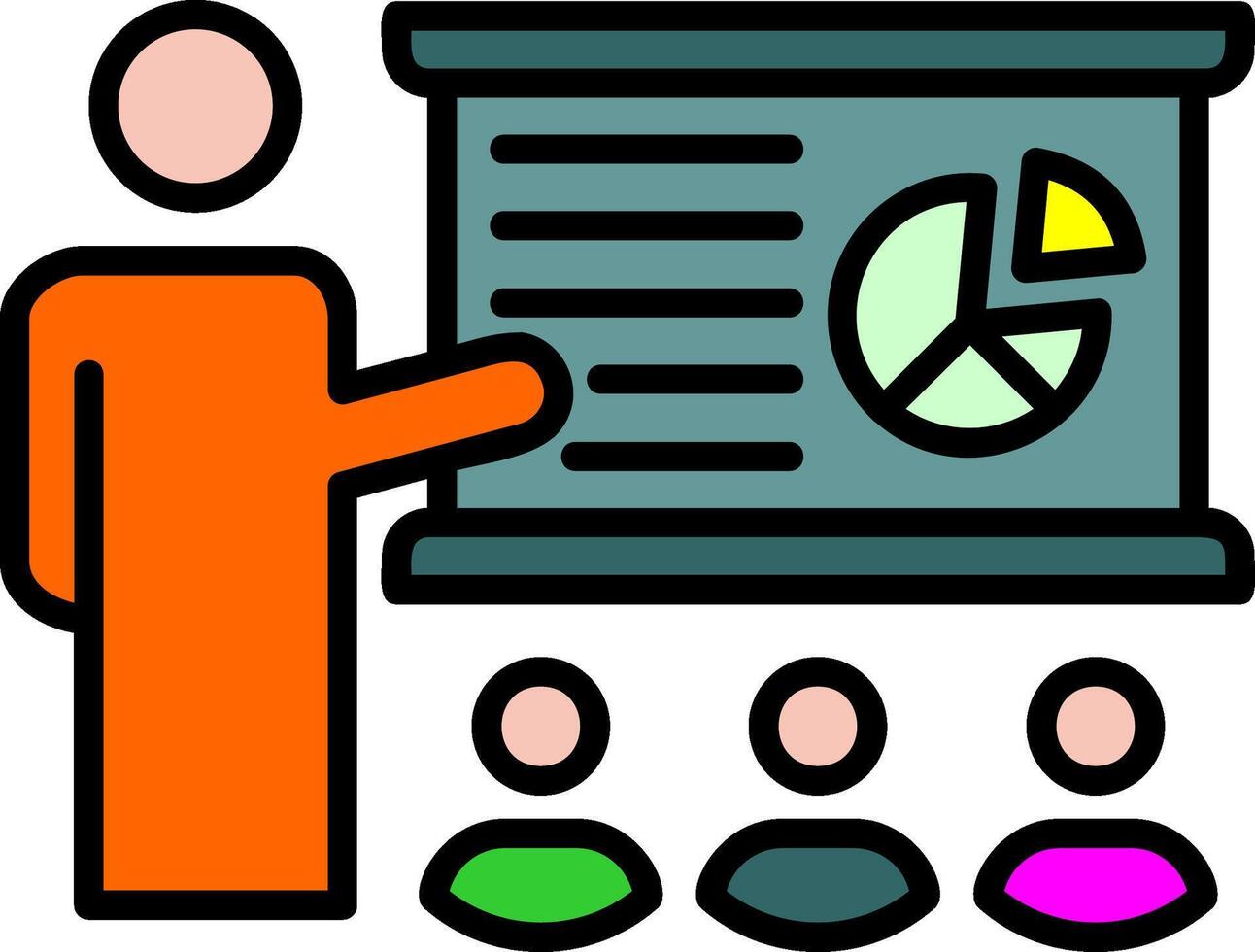Training Line Filled Icon vector