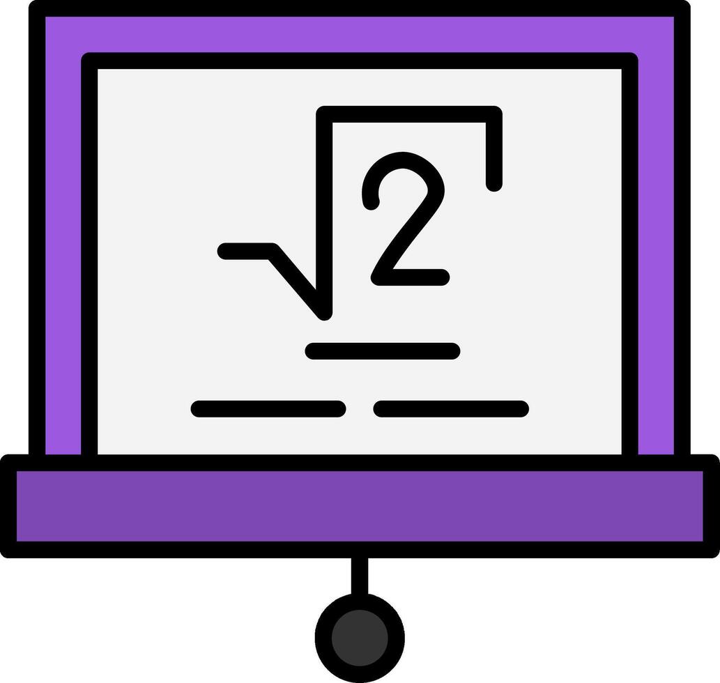 Algebra Line Filled Icon vector
