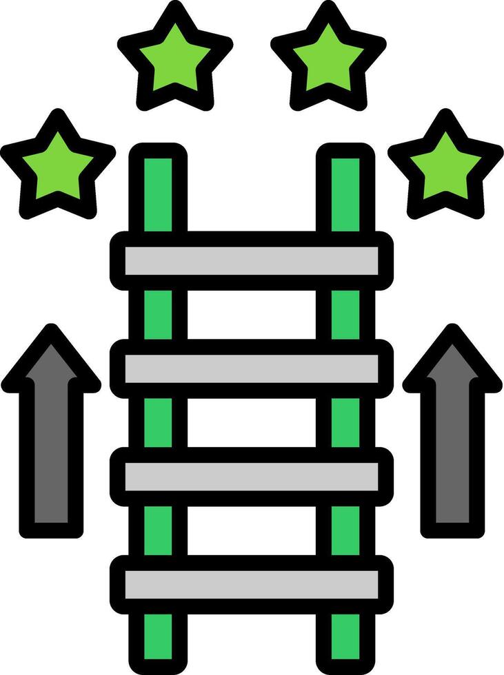 Ladder Line Filled Icon vector