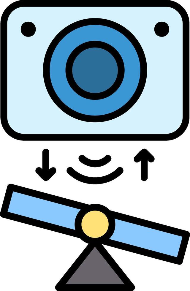 Tilt Sensor Line Filled Icon vector