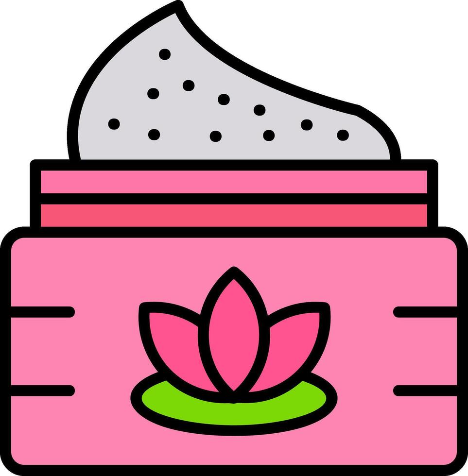 Body Scrub Line Filled Icon vector