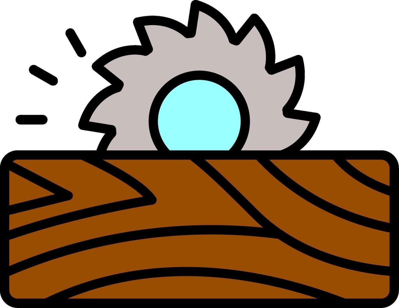 Circular Saw Line Filled Icon vector