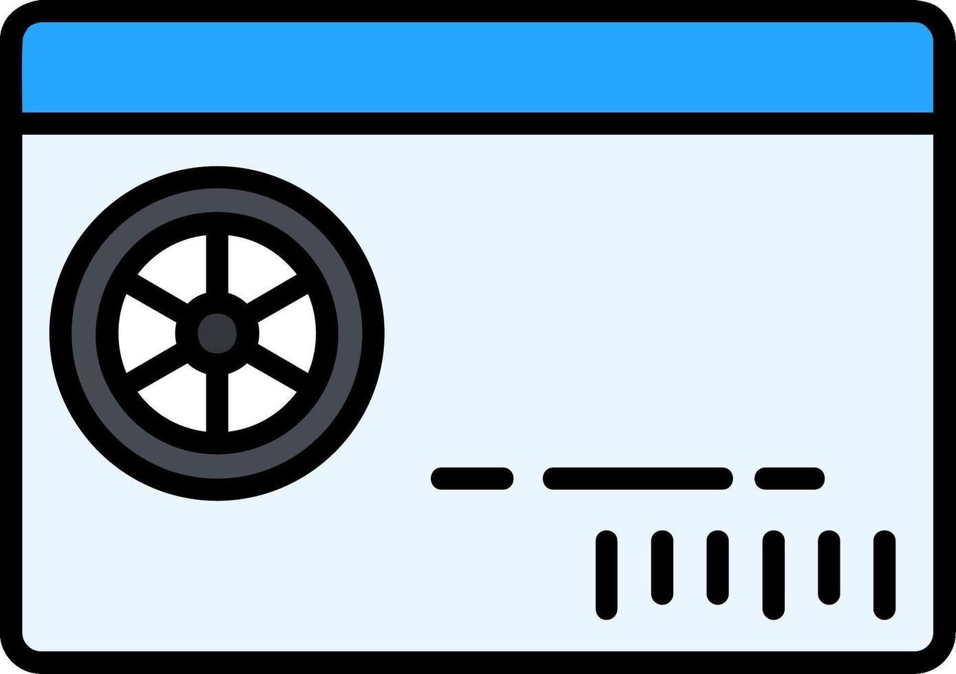 Driving License Line Filled Icon vector