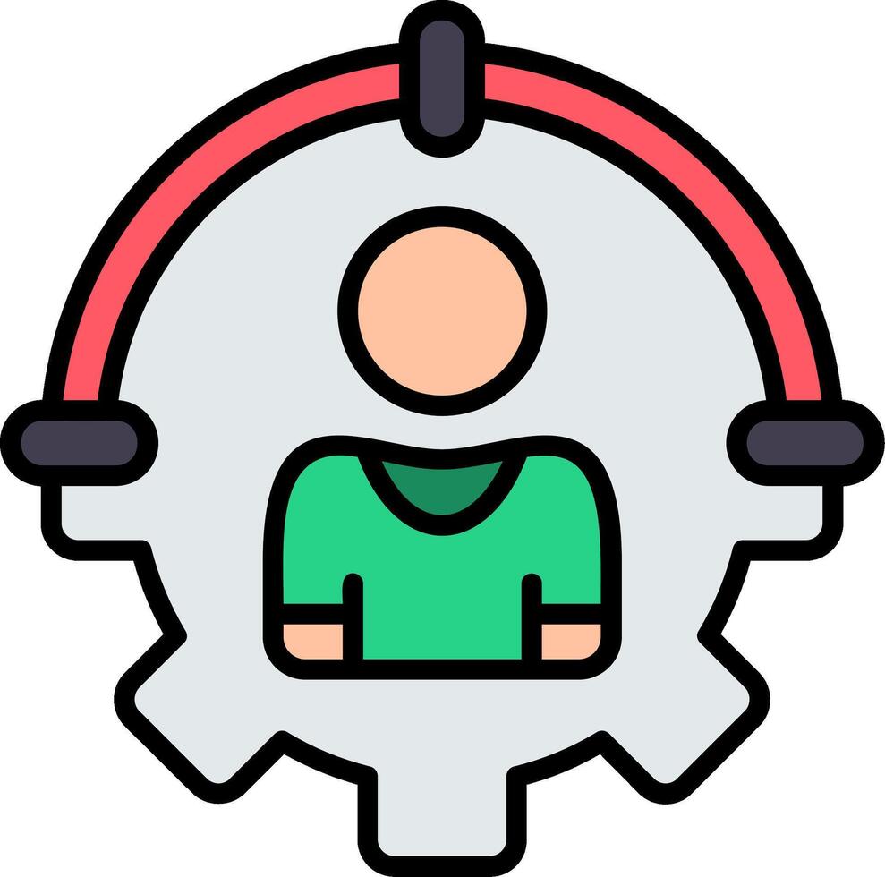 Target Line Filled Icon vector