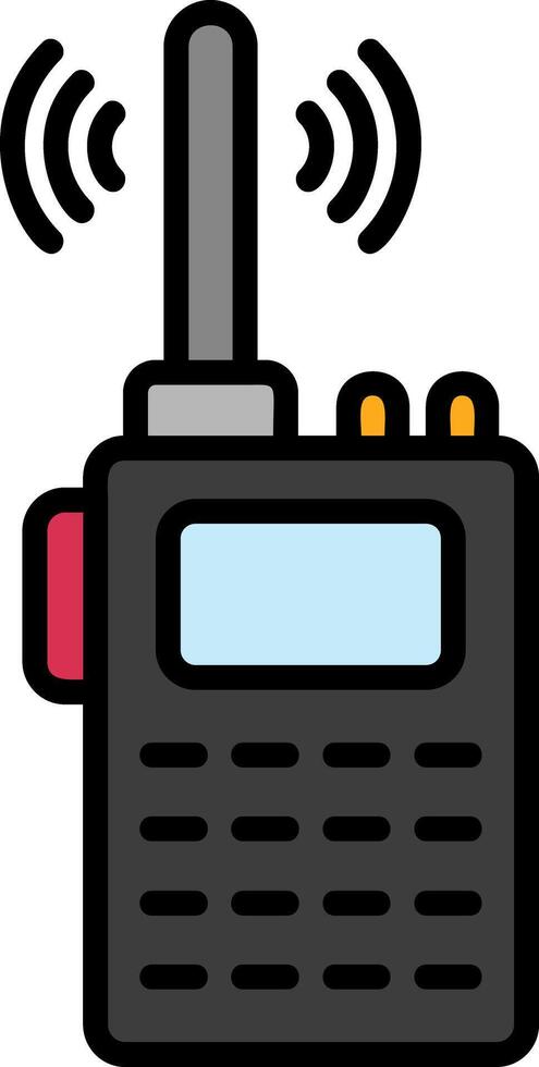 Walkie Talkie Line Filled Icon vector
