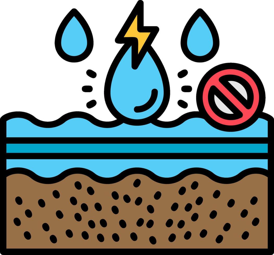 Aquifer Line Filled Icon vector