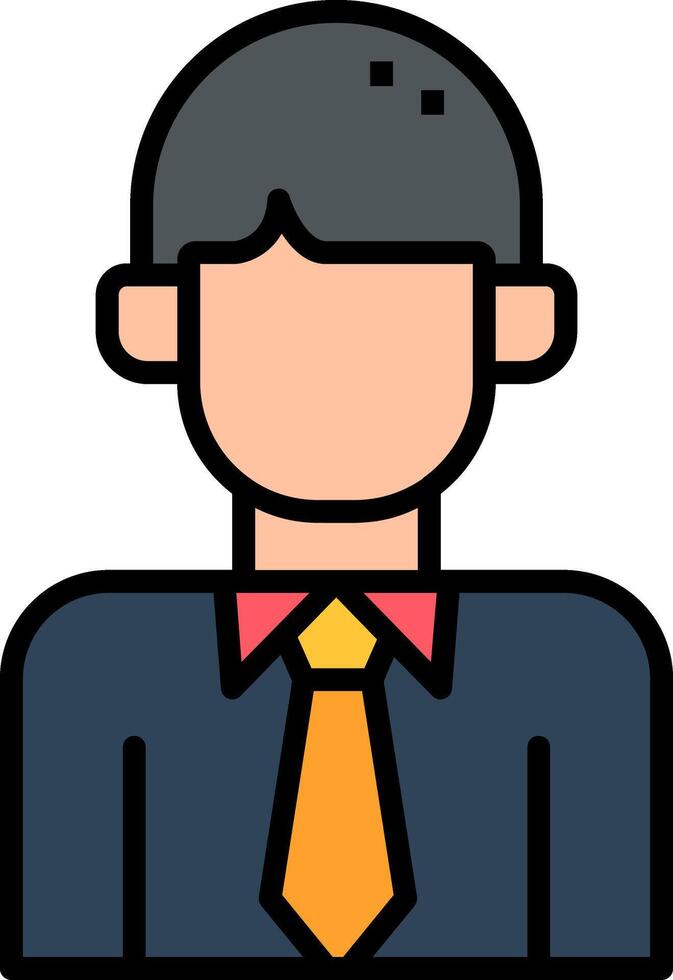 Employee Line Filled Icon vector