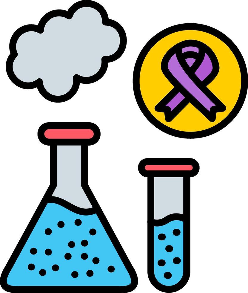 Flasks Line Filled Icon vector