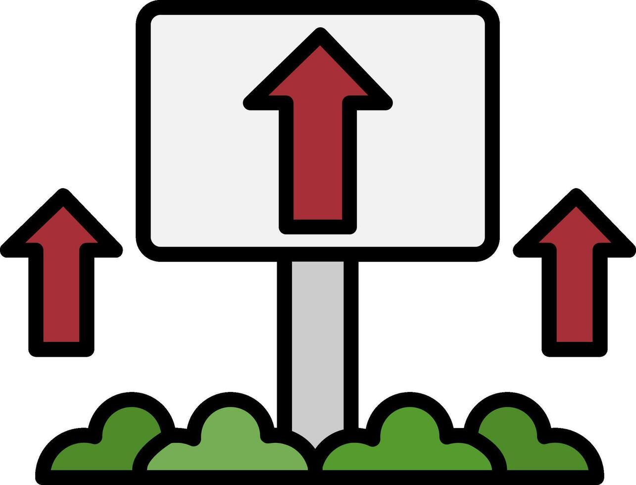 Curve Line Filled Icon vector