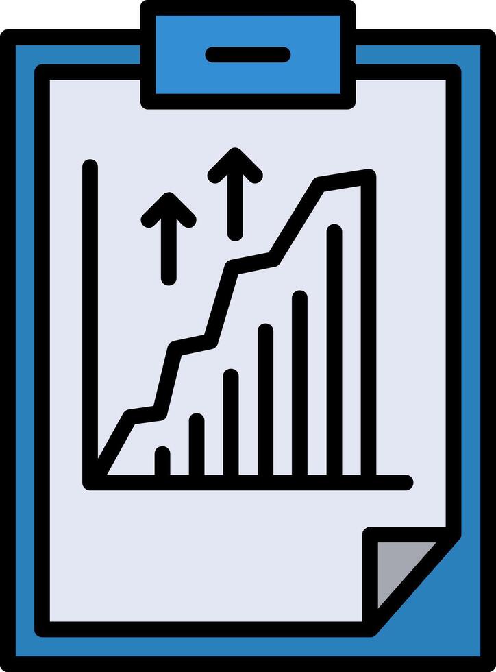 Graph Line Filled Icon vector