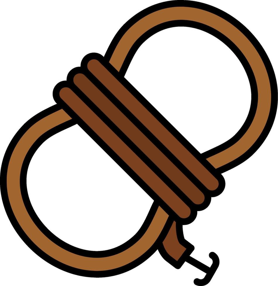 Rope Line Filled Icon vector