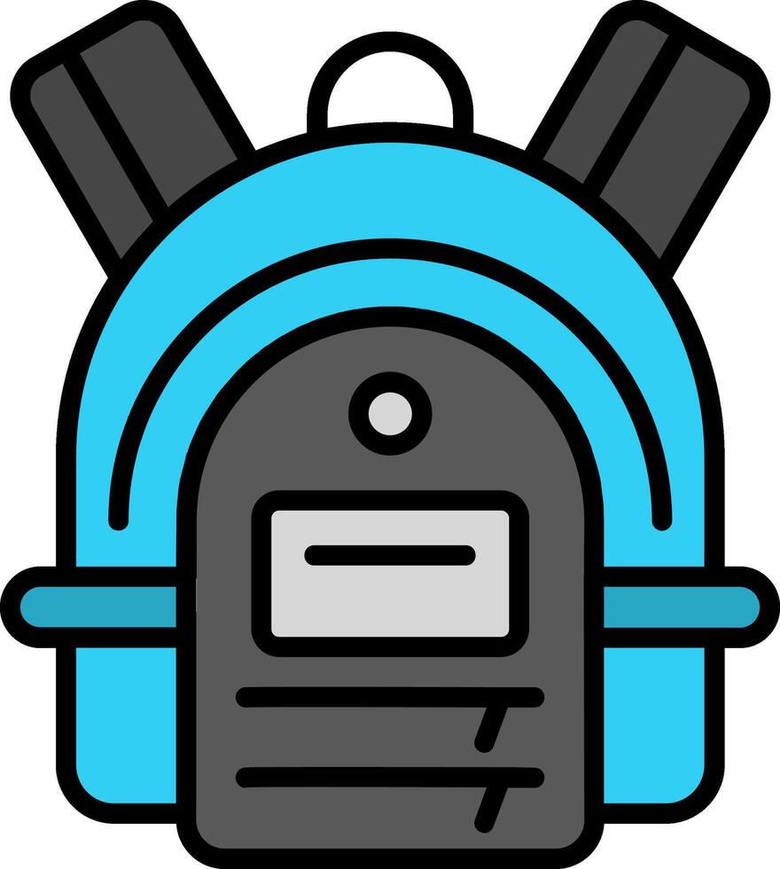 Backpack Line Filled Icon vector