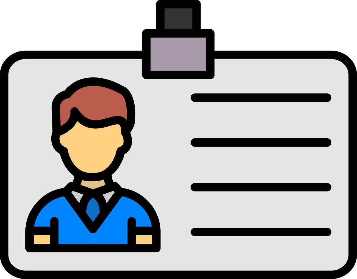 ID Line Filled Icon vector