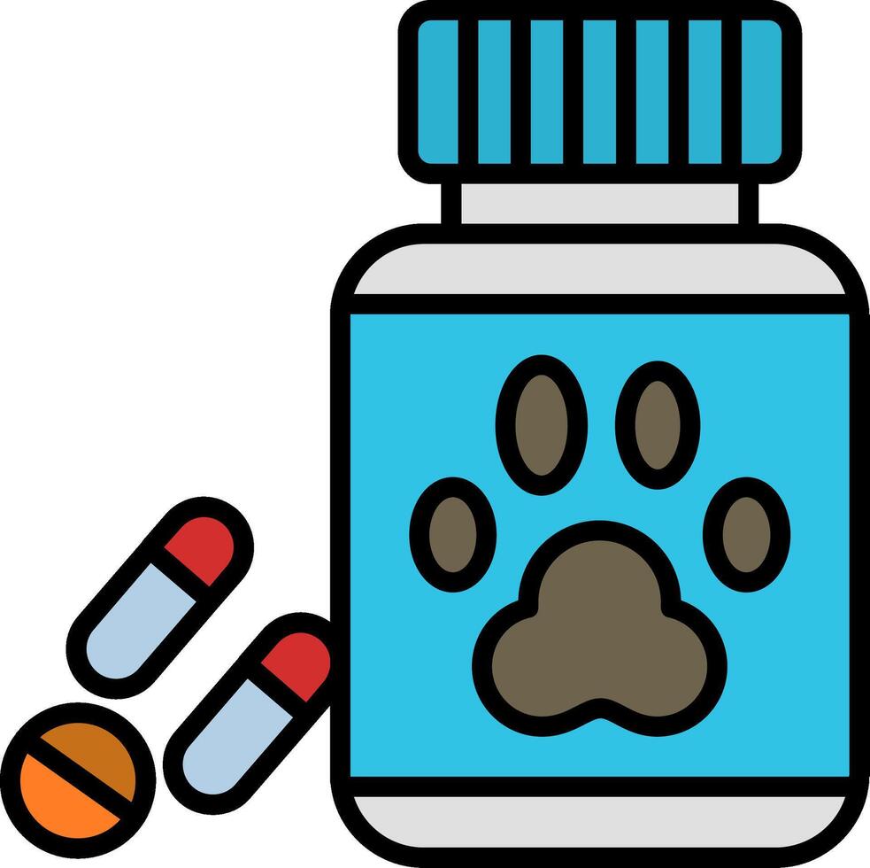 Medicine Line Filled Icon vector