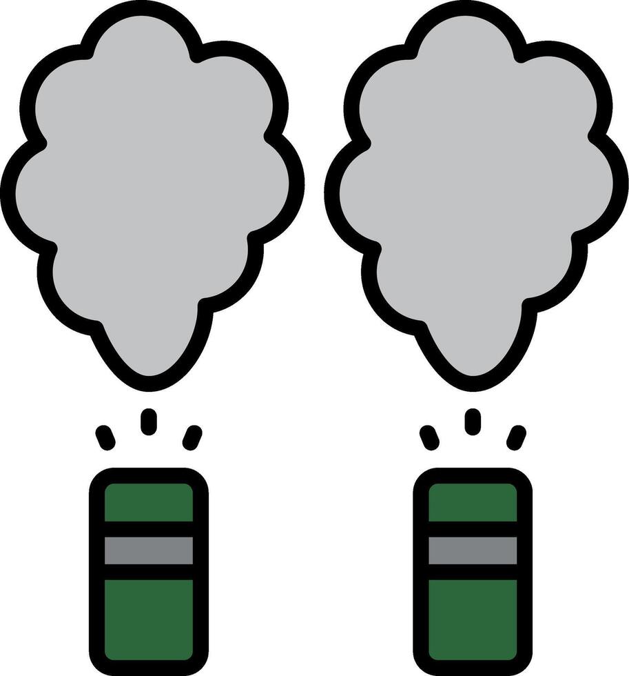 Smoke Bomb Line Filled Icon vector