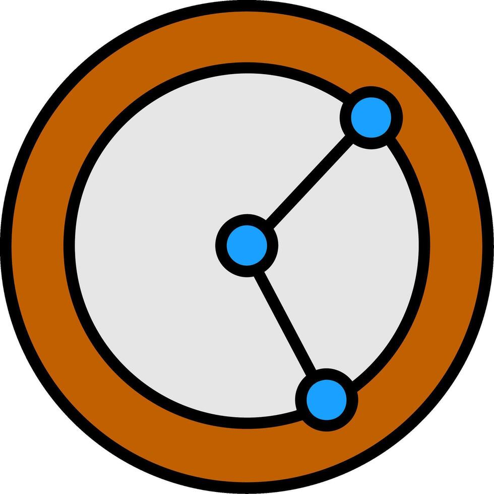 Diameter Line Filled Icon vector