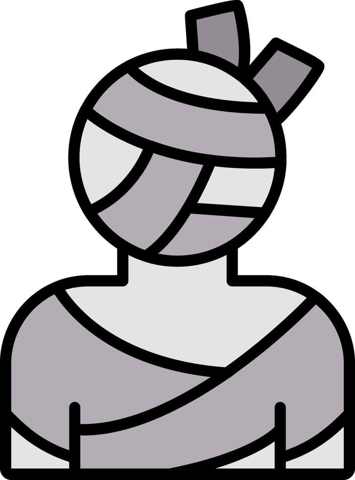 Mummy Line Filled Icon vector