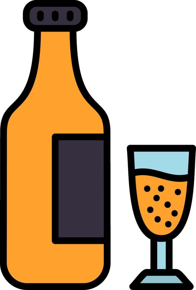 Alcohol Line Filled Icon vector