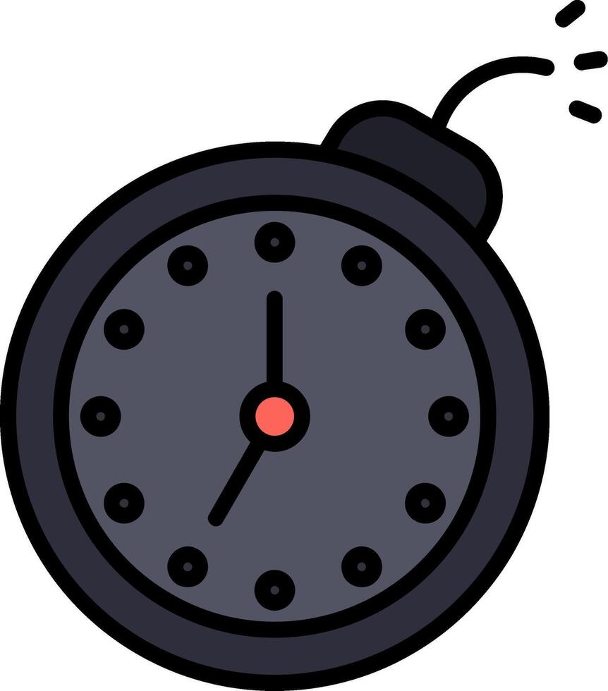 Bomb Line Filled Icon vector