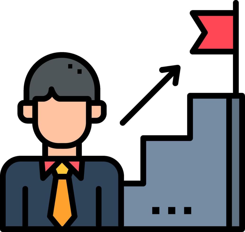 Career Line Filled Icon vector
