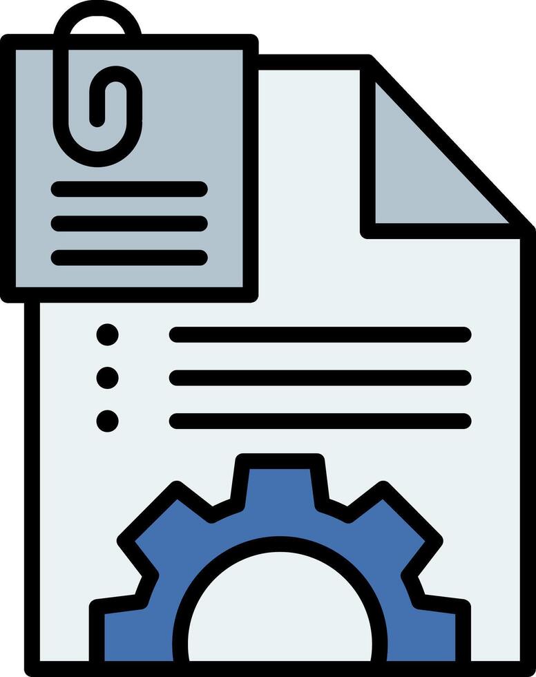 File Line Filled Icon vector