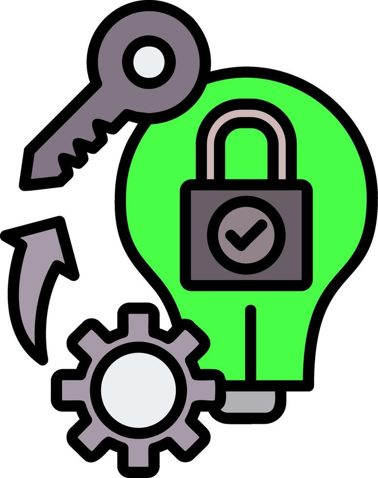 Key Skills Line Filled Icon vector