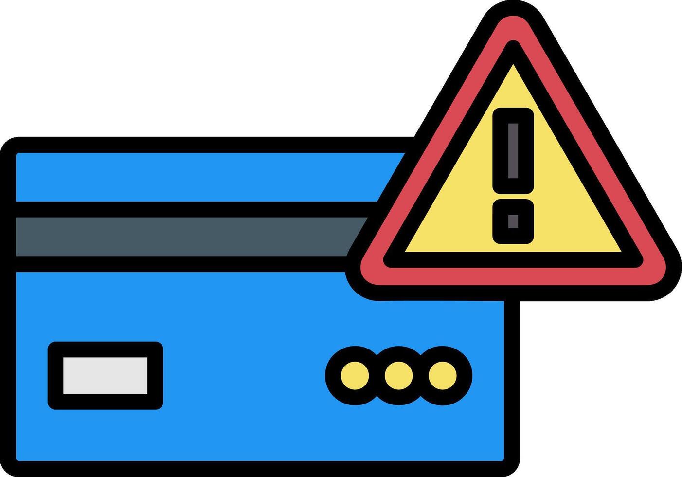 Warning Line Filled Icon vector