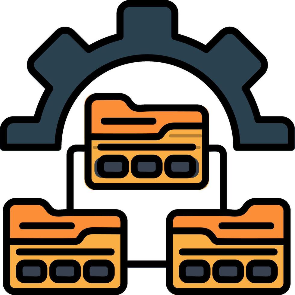 Version Control Line Filled Icon vector