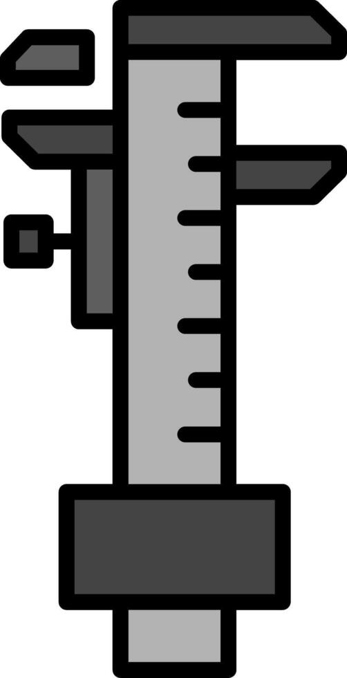 Caliper Line Filled Icon vector